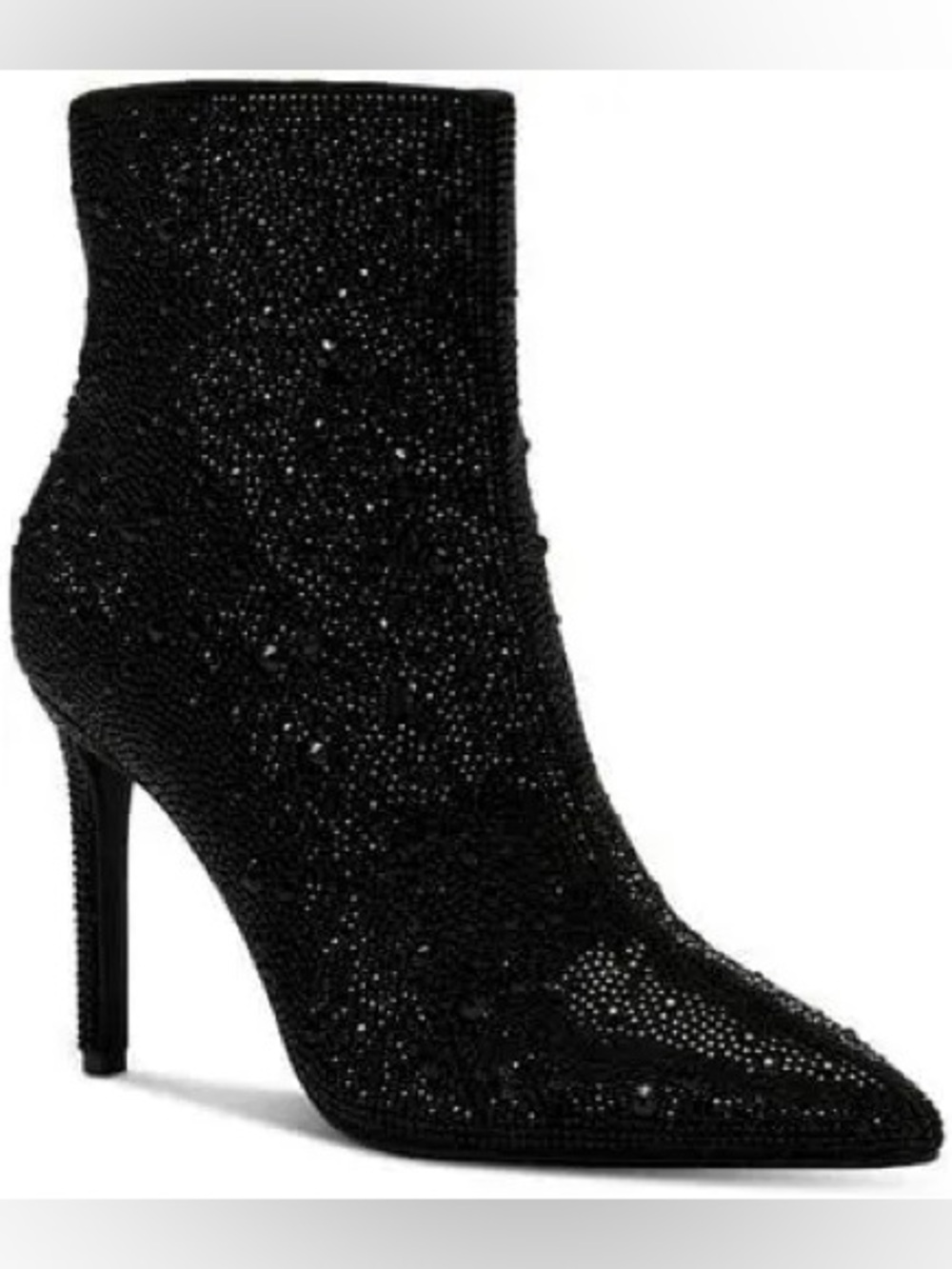 INC International Concepts Black Beaded Pointed Stiletto Ankle Bootie